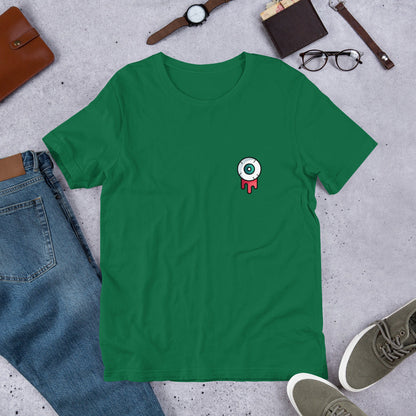 Bleeding Eye Half-Sleeve Unisex T-Shirt #Pocket-design