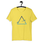 Triangle Abstract Half-Sleeve Unisex T-Shirt — Yellow
