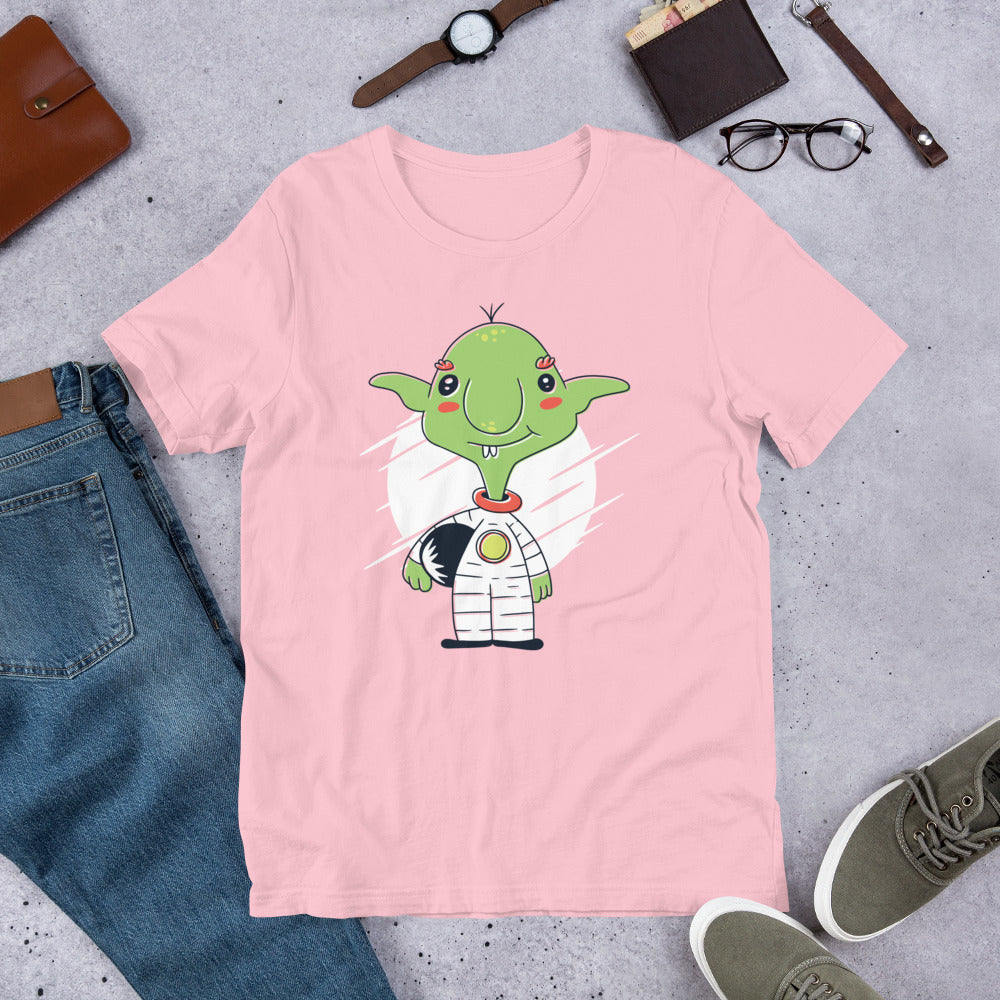 Goblin Astronaut Unisex Half-Sleeve T-Shirt — Pink