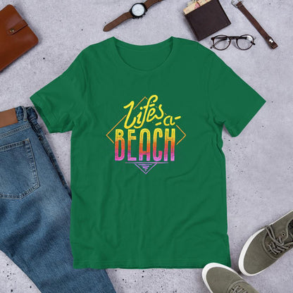 Life's A Beach Unisex Half Sleeve T-Shirt #Plus-sizes