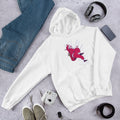 Santa Climbing Unisex Hooded Sweatshirt — White