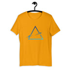 Triangle Abstract Half-Sleeve Unisex T-Shirt — Gold