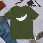 Bat Halloween Half-Sleeve T-Shirt — Olive