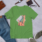 Alien Cat Costume Unisex Half-Sleeve T-Shirt — Leaf