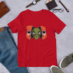 Alien Hipster Unisex Half-Sleeve T-Shirt — Red