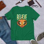 Believe Alien Unisex Half-Sleeve T-Shirt — Kelly