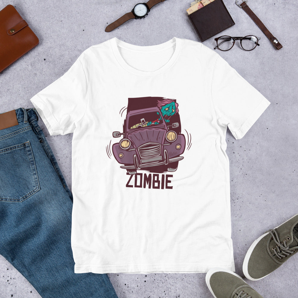 Zombie Driver Half-Sleeve T-Shirt — White
