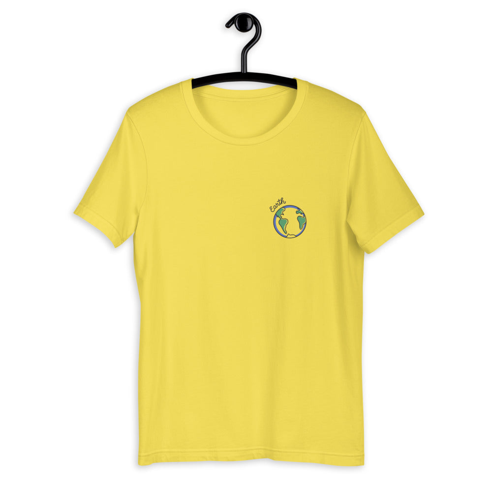 Earth Half-Sleeve Unisex T-Shirt — Yellow