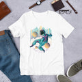 Techno Astronaut Half-Sleeve T-Shirt — White