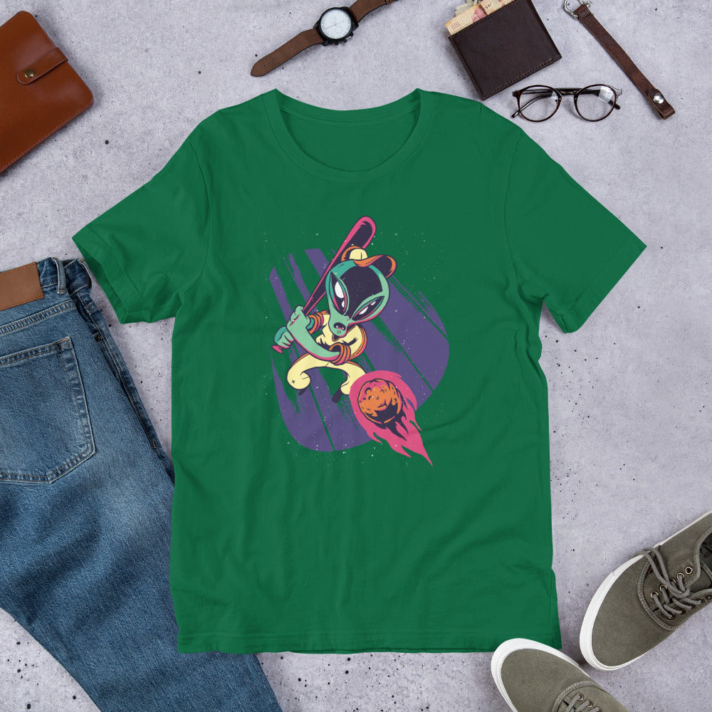 Alien baseball Unisex Half-Sleeve T-Shirt — Kelly