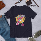 Robot Boombox Half Sleeve T-Shirt — Navy