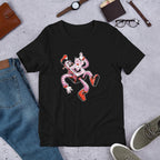 Falling Robot Half Sleeve T-Shirt — Black