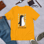 Penguin Unicorn Half-Sleeve T-Shirt — Gold