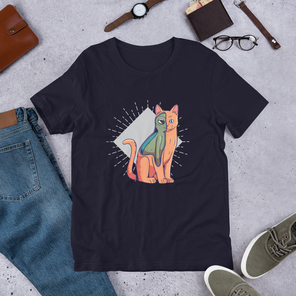 Alien Cat Costume Half-Sleeve T-Shirt