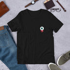 Bleeding Eye Half-Sleeve Unisex T-Shirt — Black