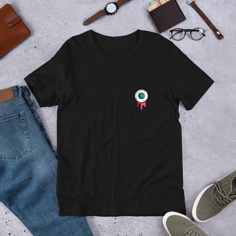 Bleeding Eye Half-Sleeve Unisex T-Shirt #Pocket-design