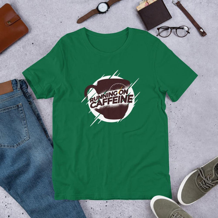 Running On Caffeine Unisex Half Sleeve T-Shirt #Plus-sizes