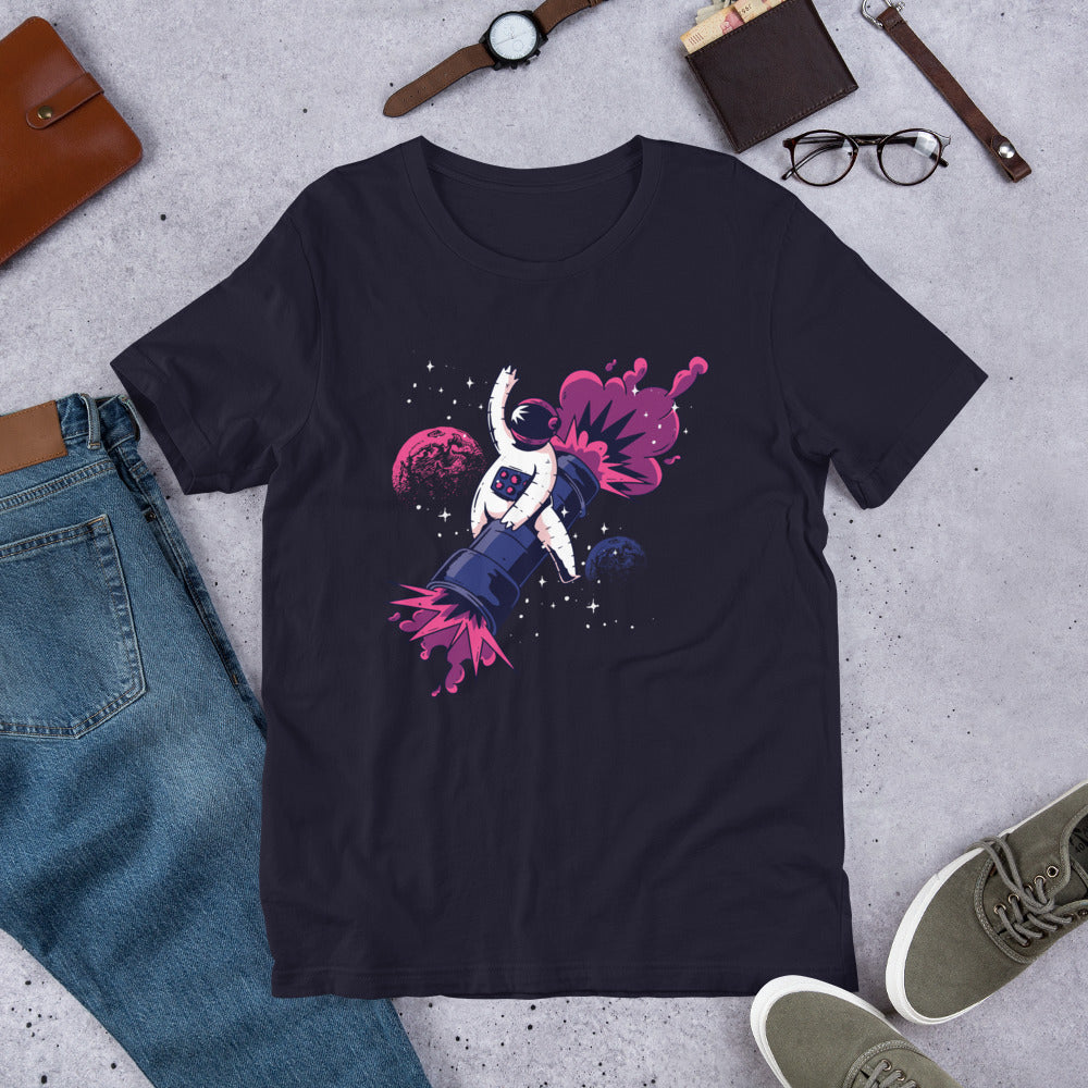 Astronaut Bazooka Unisex Half-Sleeve T-Shirt