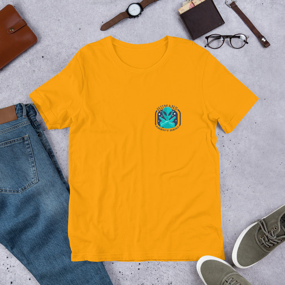 Humans Aren't Real Half-Sleeve Unisex T-Shirt #Pocket-design