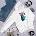 Robot Graffiti Unisex Hooded Sweatshirt — White