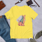 Alien Cat Costume Unisex Half-Sleeve T-Shirt — Yellow