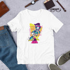 Dancing Robot Half Sleeve T-Shirt — White