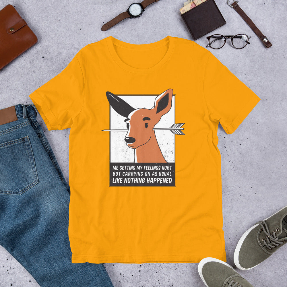 Feelings hurt Half-Sleeve T-Shirt — Gold