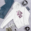 Happy Robot Unisex Hooded Sweatshirt — White