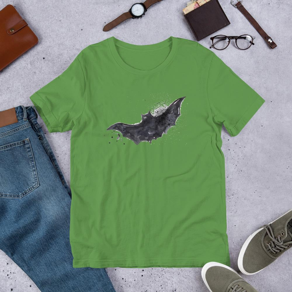 Bat Halloween Half-Sleeve T-Shirt — Leaf