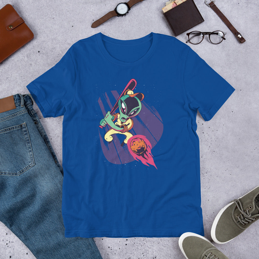 Alien baseball Unisex Half-Sleeve T-Shirt — True Royal