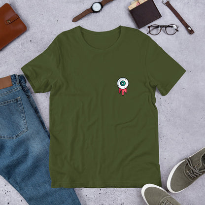 Bleeding Eye Half-Sleeve Unisex T-Shirt #Pocket-design