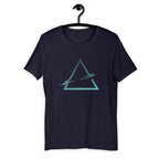 Triangle Abstract Half-Sleeve Unisex T-Shirt — Navy