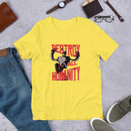 Destroy Humanity Half Sleeve T-Shirt — Yellow