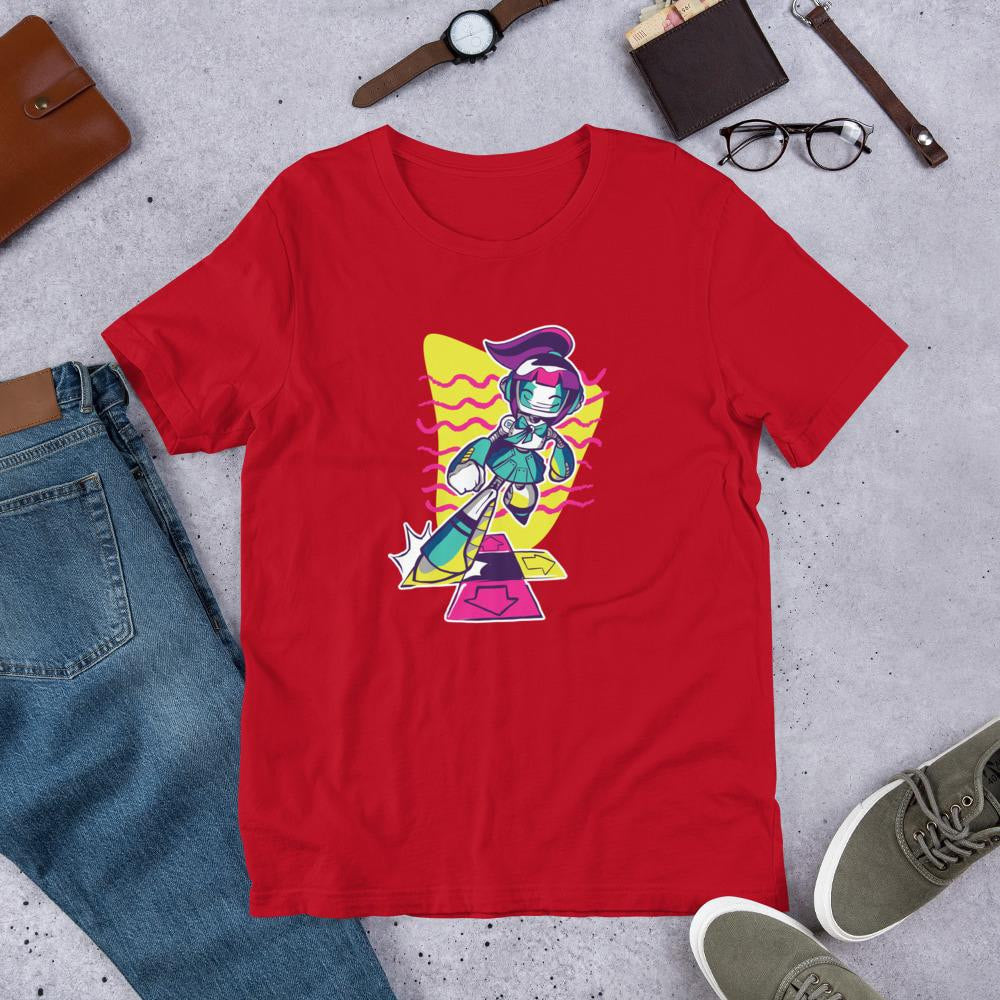 Dancing Robot Half Sleeve T-Shirt — Red