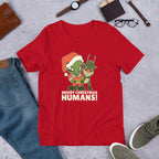 Alien Christmas Half-Sleeve T-Shirt — Red
