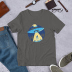 Alien Abduction Unisex Half-Sleeve T-Shirt — Asphalt