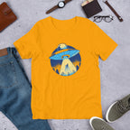Alien Abduction Half-Sleeve T-Shirt — Gold