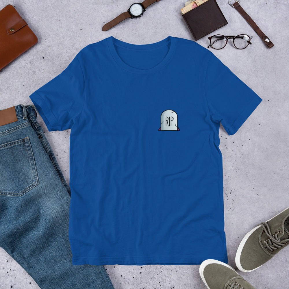 RIP Heart Half-Sleeve Unisex T-Shirt — True Royal