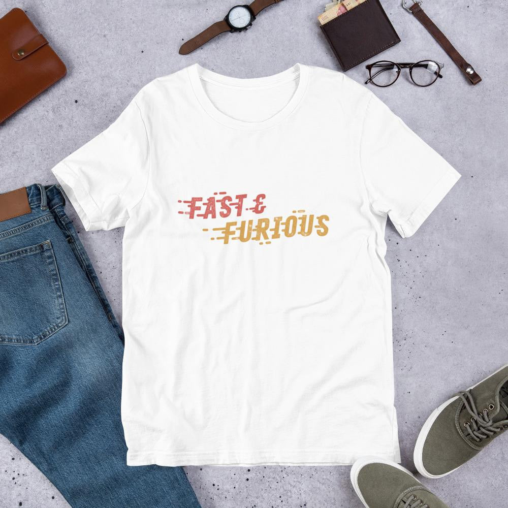 Fast & Furious Half-Sleeve T-Shirt — White