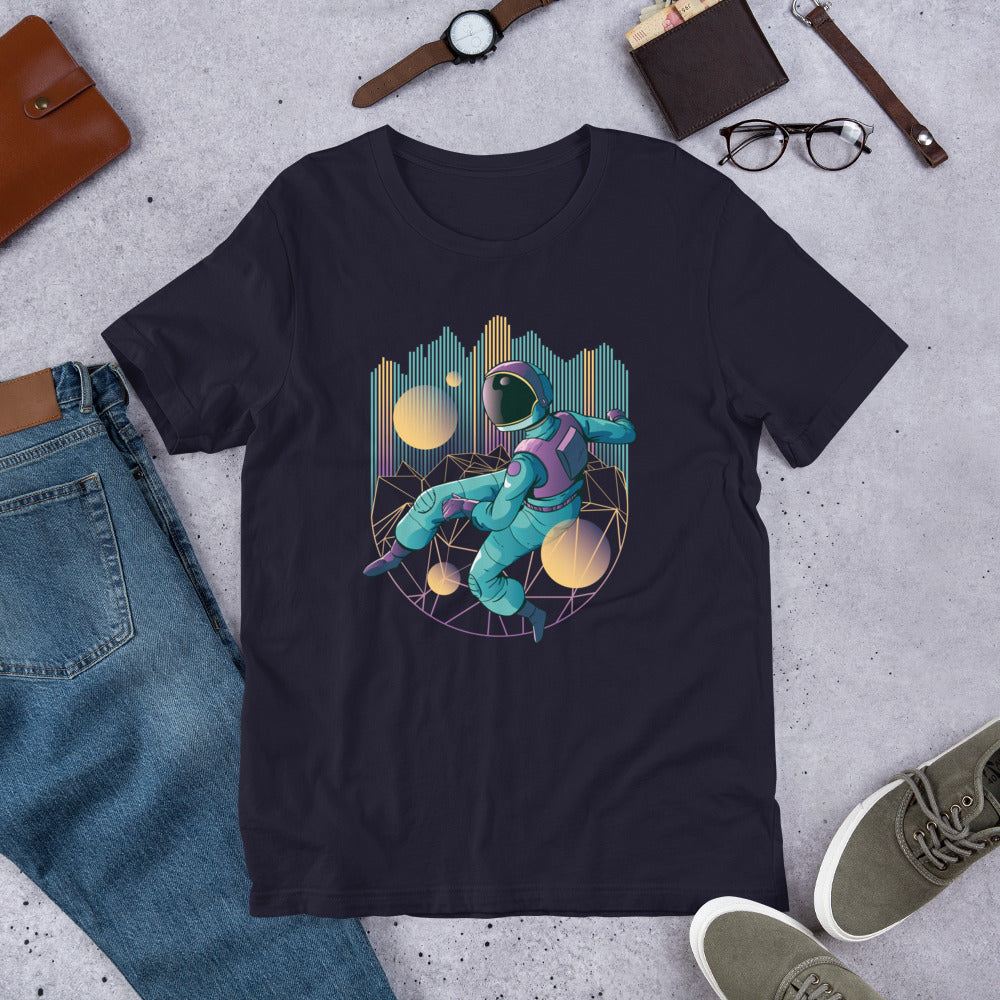 Techno Astronaut Half-Sleeve T-Shirt — Navy