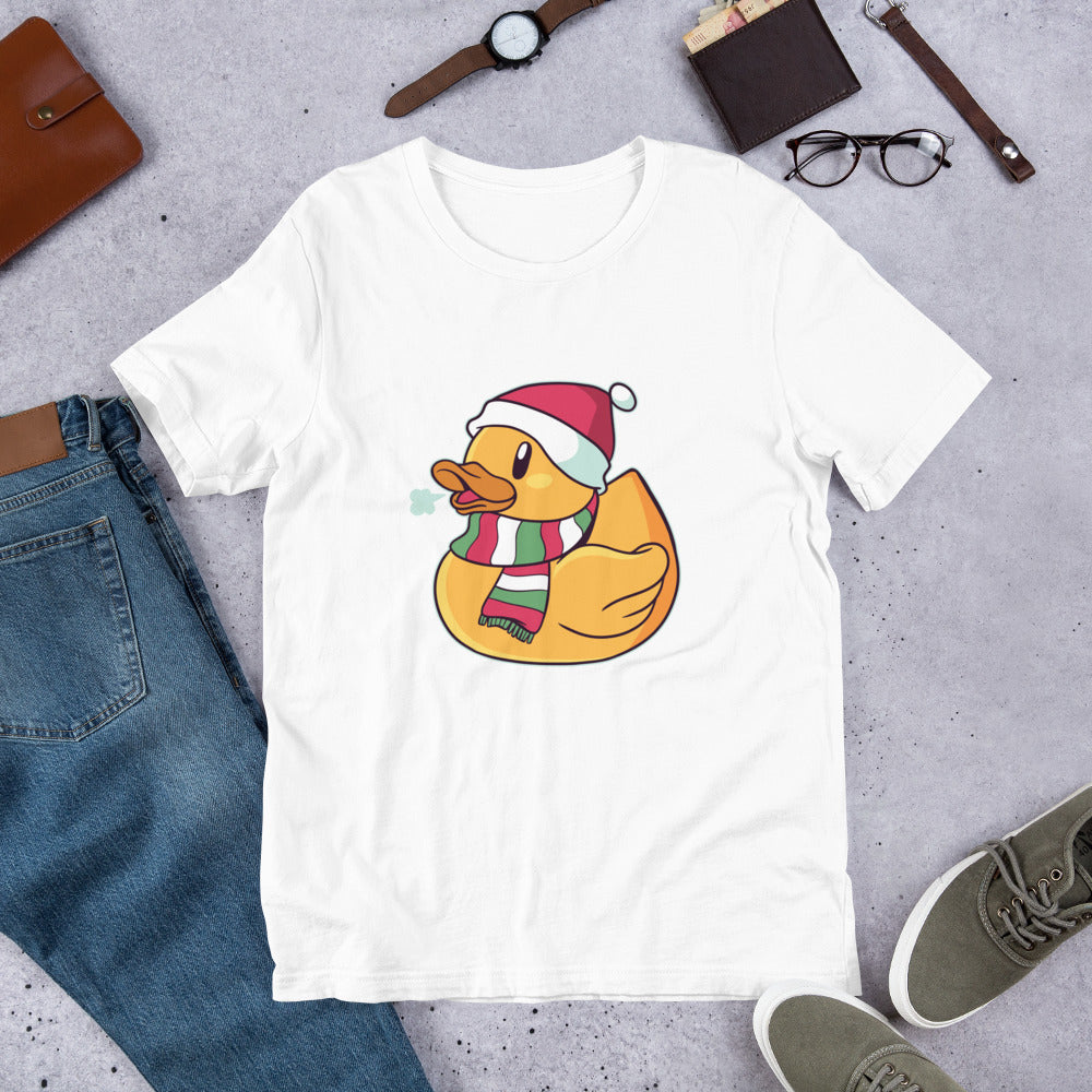 Christmas Duck Half Sleeve T-Shirt — White