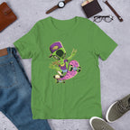Alien Skater Half-Sleeve T-Shirt — Leaf