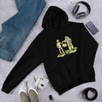 Alien & Astronaut Fist Bump Unisex Hooded Sweatshirt — Black