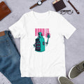Robot Graffiti Half Sleeve T-Shirt — White