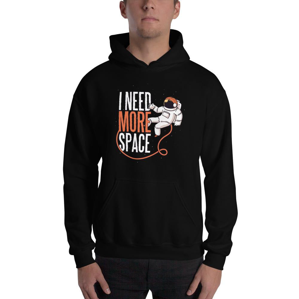Need More Space Unisex Hooded Sweatshirt — detail view 4