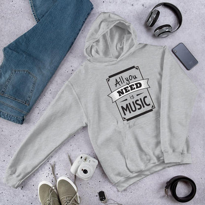 All You Need Is Music Unisex hooded Sweatshirt