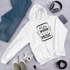 All You Need Is Music Unisex hooded Sweatshirt — back view