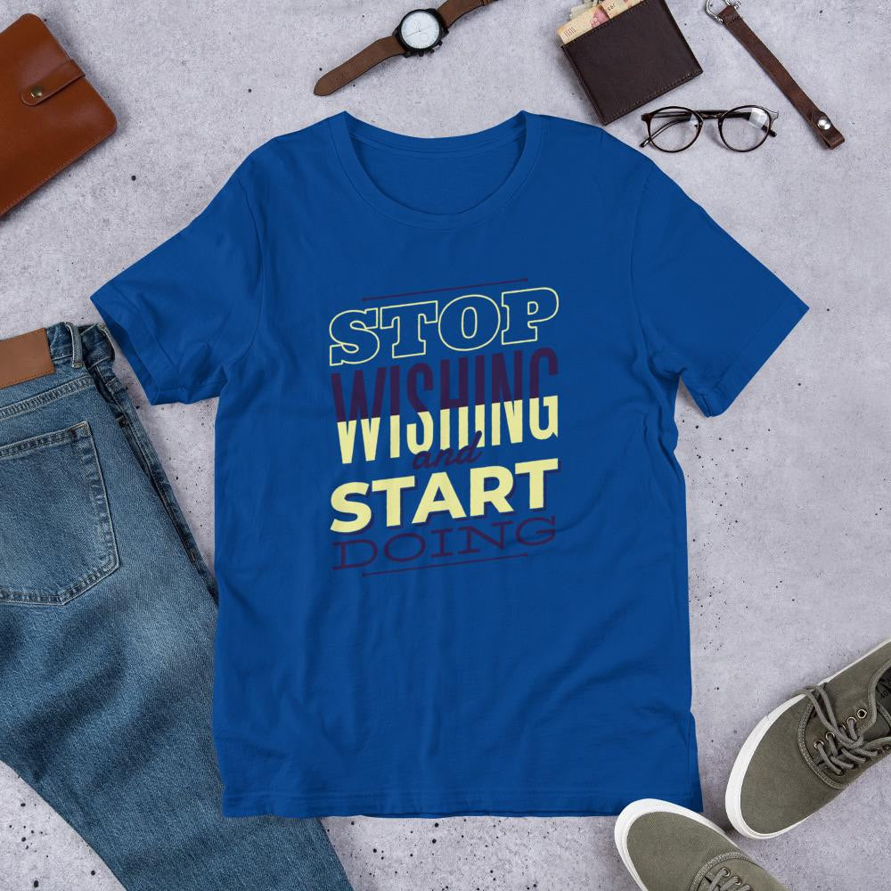 Start Doing Half Sleeve T-Shirt — Blue