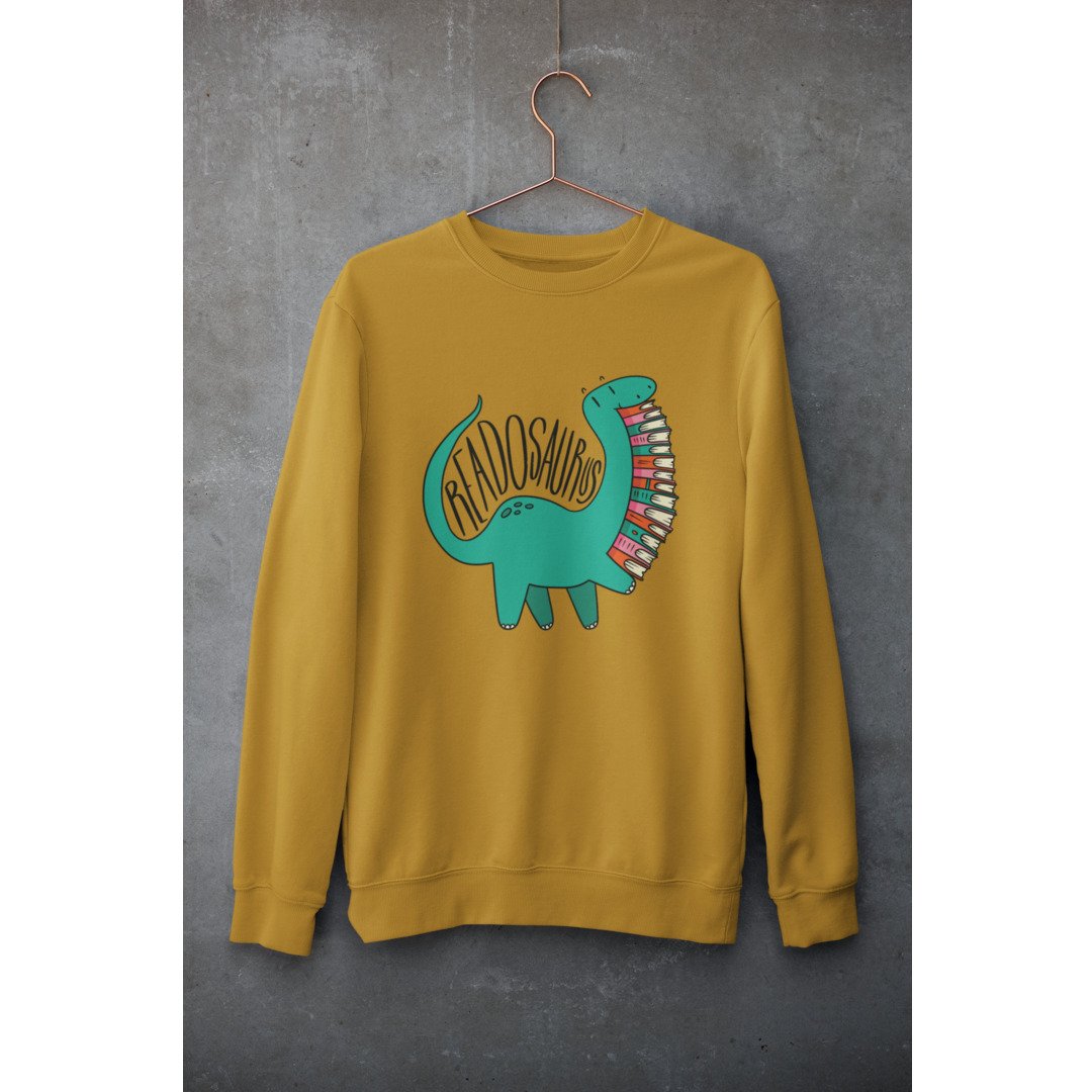 Readosaurus Unisex Sweatshirt — Mustard