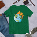 Burning Sad Earth Half Sleeve T-Shirt — Green